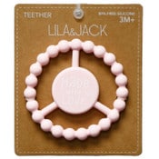 Wholesale - 1pc Silicone Peace Teether - Pink "Made with Love" C/P 100, UPC: 195010118507